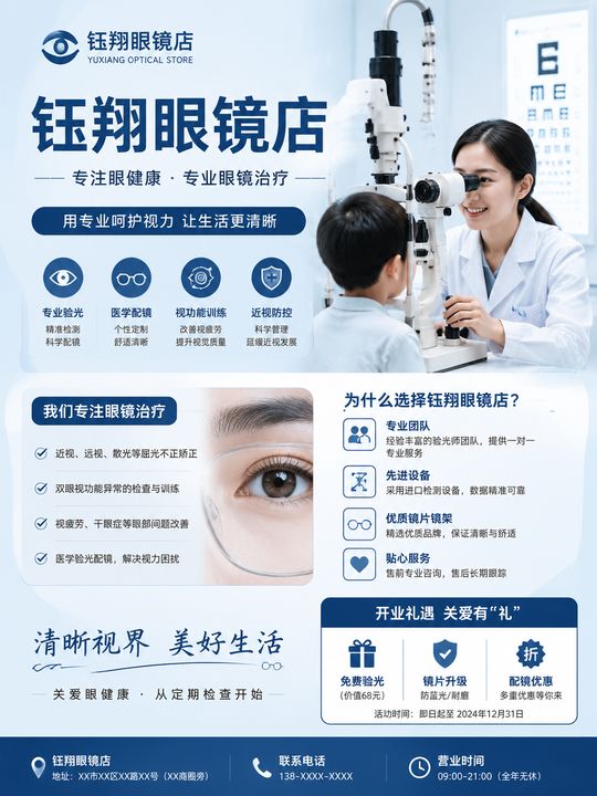 眼镜治疗宣传模板