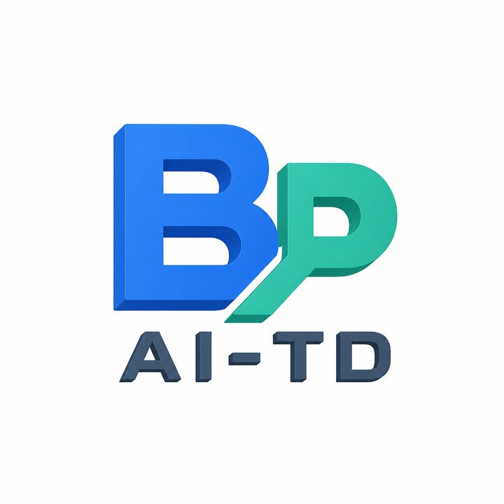 BP&AI-TD 3D极简字母标志海报