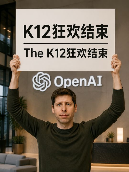OpenAI CEO举牌：K12狂欢结束