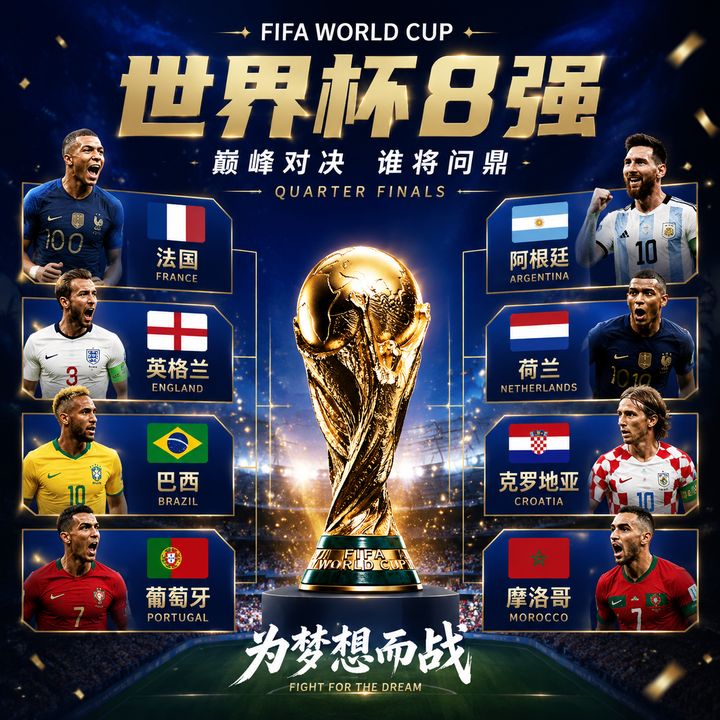 世界杯8强海报